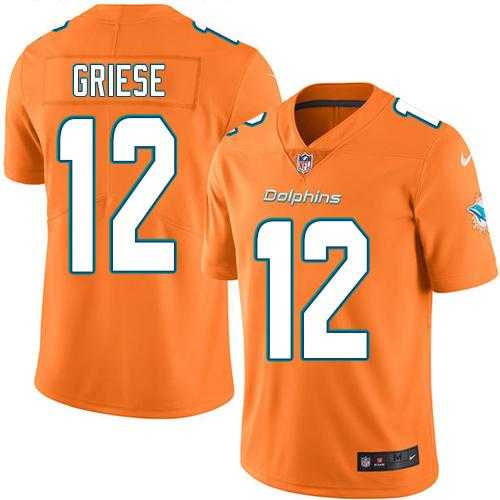 Nike Men & Women & Youth Dolphins 12 Bob Griese Orange Color Rush Limited Jersey,We sell and wholesale Nike Men & Women & Youth Dolphins 12 Bob Griese Orange Color Rush Limited Jersey on line form chian!